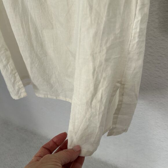 Kashi Top Women XL Ivory Cotton Lace Sweetheart Peasant Boho Pirate Regency - Picture 8 of 11